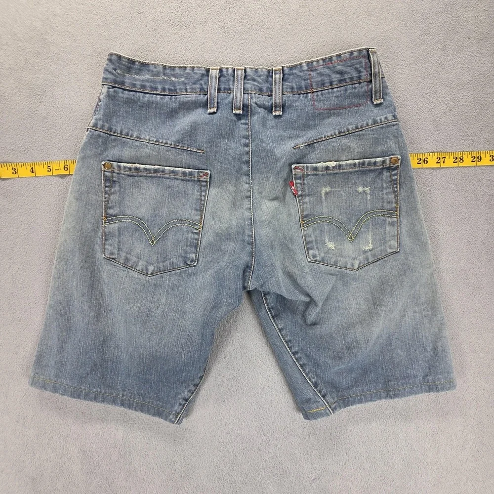 Vintage‎ Levis Engineered Shorts Mens 28 Blue Denim Light Wash 9